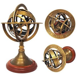 Nautical Sphere Globe Antique Brass Tabletop Armillary