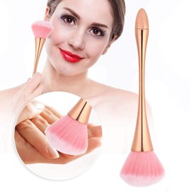 Nail Brushes - Brush Nail Dust Remover Manicure Tool Brush for Salon Manicure DIY 1 Piece Manual Cleaning Tools (Rose Gold)