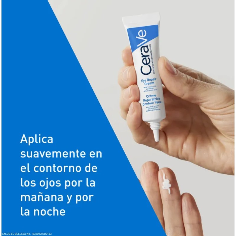 2 Crema Reparadora Cerave Contorno De Ojos Niacinamida 14 Ml