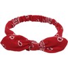 Knotting elastic headband with elastic headband (Red, One size)