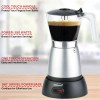 Brentwood 6-Cup Electric Moka Pot Espresso Machine (Silver)