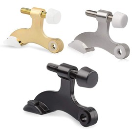 3Pcs Door Stopper Hinge Pin Zinc Alloy with Rubber Bumper Silver Hidden Doorstops for Door Hardware Furniture