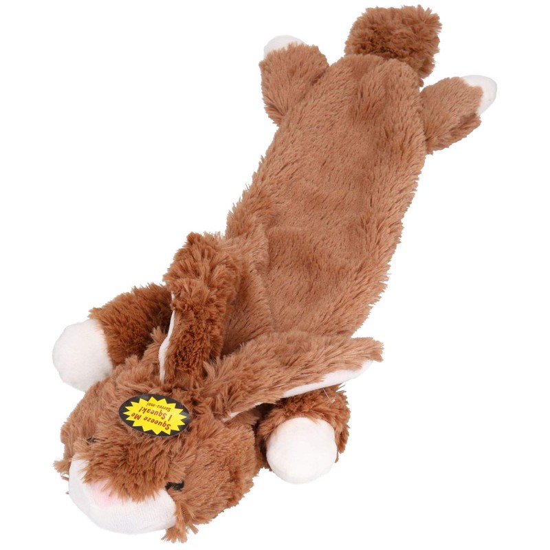 AB Tools Plush Super Soft Unstuffed Rabbit Dog Toy With
