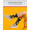 MeMoi Pineapple Fruit Rayon Blend Crew Socks Black One Size