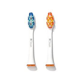 Ollie XClean Replacement Brush Heads - Extra-Large Size, Crisscross Bristle Pattern, Compatible with Brio SmartClean, Pack of 2, White
