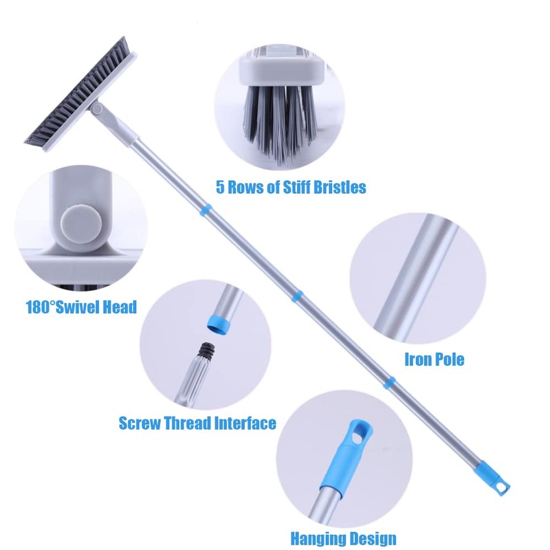 YONILL Grout Brush with Long Handle - Heavy Duty Grout