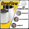 DewFlew 2Pcs 5.15" Push Through Wheel Center Caps Stainless Trailer