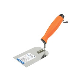 Toolty Stainless Steel Stucco Trowel, Wall Putty Trowel, Plastering Trowel, Finishing Trowel - 80mm - for Brickwork and Plastering - Rubber Handle, DIY - TLTY-1702P