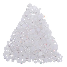 Hohopeti Flatback Pearls Resin Rhinestones Nail Art Diamonds Craft Beads DIY Jewelry Accessories