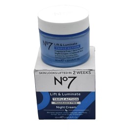 No7 Lift & Luminate Triple Action Night Cream Reduces Wrinkles/Firms Skin (6091)