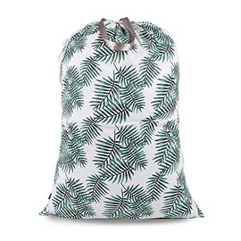 SANFERGE Extra Large Laundry Bag with Drawstring and Handle, Heavy Duty Travel Dirty Clothes Bag for Laundromat and Household, Durable Rip-Stop Laundry Hamper Liner, 28 x 40 Inch, Bamboo