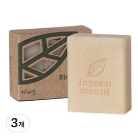 Natural Village Rice Bran Soap 80g x 3 / 자연마을 쌀겨비누 80g 3개