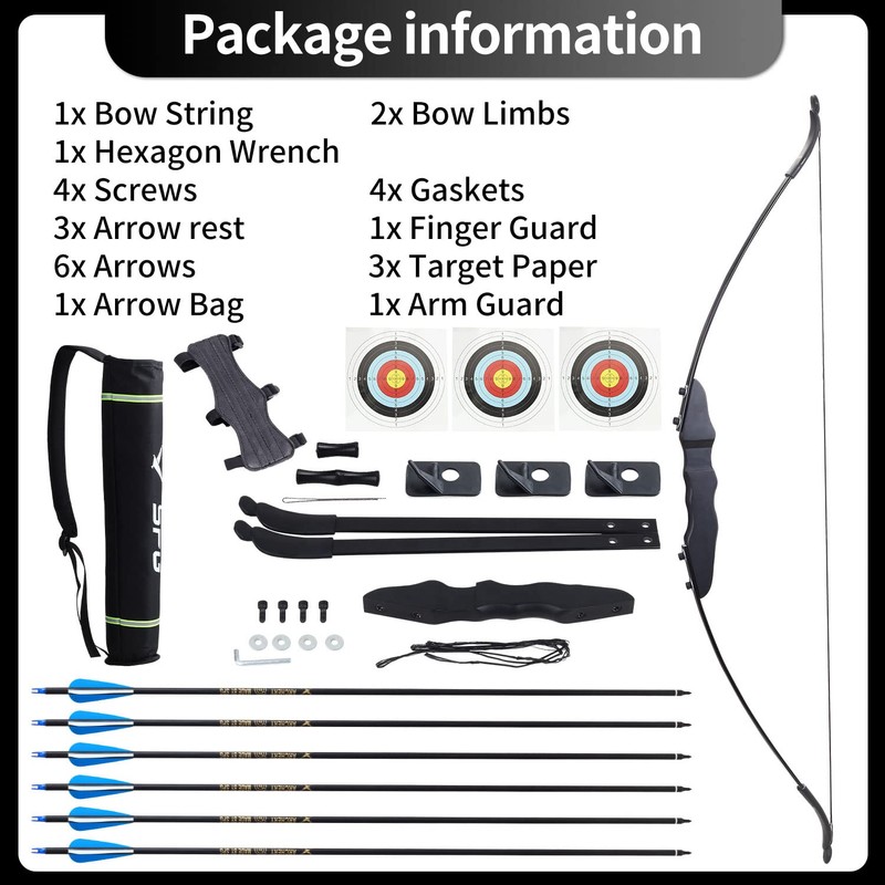 FENJANER Archery Takedown Recurve Bow and Arrow Set for Adults