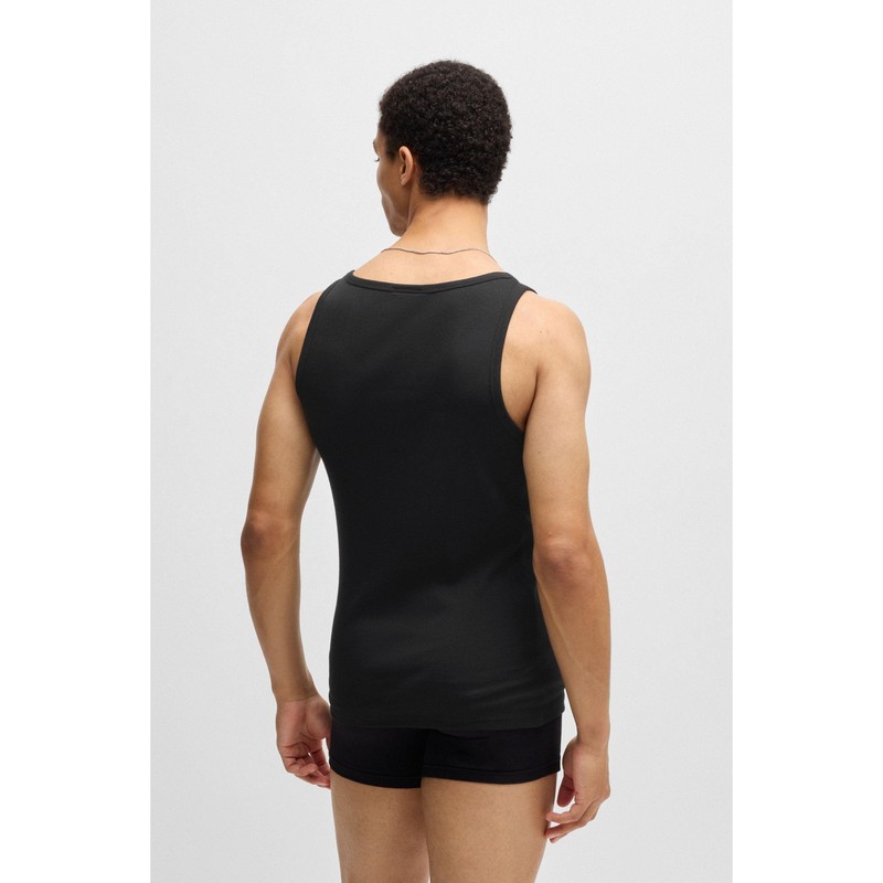 HUGO Men's Tank Top Twin Pack of Two Stretch Cotton