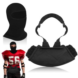 Sumind 2 Set Football Hand Warmer Pouch Winter Football Warming Pouch Football Balaclava Full Face Mask Tactical Hand Warmer for Youth Adult Outdoor Sport Gifts Accessories (16.65 x 7.86 Inch)