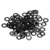 sourcing map 100 Pcs M2 Black Flat Washers, 4.5mm Outer