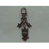 Handmade COPPER OWL LOVERS FLOWER LOVE OWL KEY CHAIN PURSE