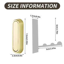 duozoanz Foldable Clothes Hooks, Wall Folding Coat Hooks, Gold, Foldable Coat Hooks, Wall Hooks, Foldable Wall Hooks, Gold for Modern Wall Hooks, 4 Hooks