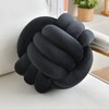 LUSJNGE Black Decorative Throw Knot Pillow Ball for Home Chair