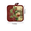 Set of Four Pot Holders for Kitchen (Wine)