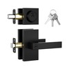 Newlaking Exterior Door Handle with Single Cylinder Deadbolt Lock