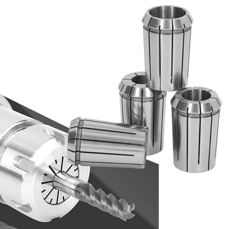 4PCS OZ25 Collets with Wrench Spring Steel Cutting Collet Set