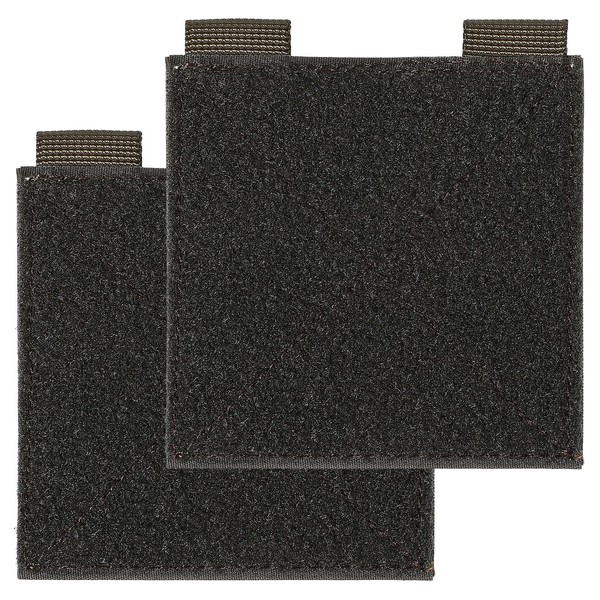 2 Pcs Molle Patch Panel 10cm x 10cm Green Hook