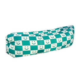 Inflatable Lounger Comfortable Foldable Air Chair with Load Bearing Capacity for Hiking Picnic Festival (Smiley Pointed 170x80cm / 66.9x31.5in)