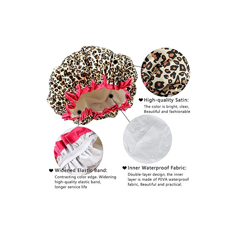 TCOTBE 4 gorros de ducha impermeables para mujer, gorro de