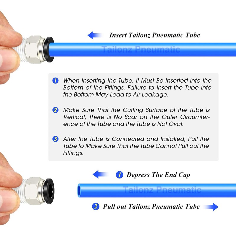 TAILONZ PNEUMATIC Blue 8mm or 5/16 OD 5mm ID Polyurethane