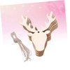 PRETYZOOM 10pcs Wooden Deer Head Cutouts Christmas Tree Wooden Christmas