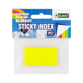 D.RECT 50 Stück Haftstreifen Pagemarker Index Haftmarker Film Textstreifen PET-Folie 25x43mm