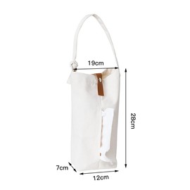 LOYELEY Tissue Cover Hanging Tissue Box Storage Tissue Pouch Car Wall Hanging Tissue Case for Headrest Kitchen Bathroom Car Supplies Car (White)