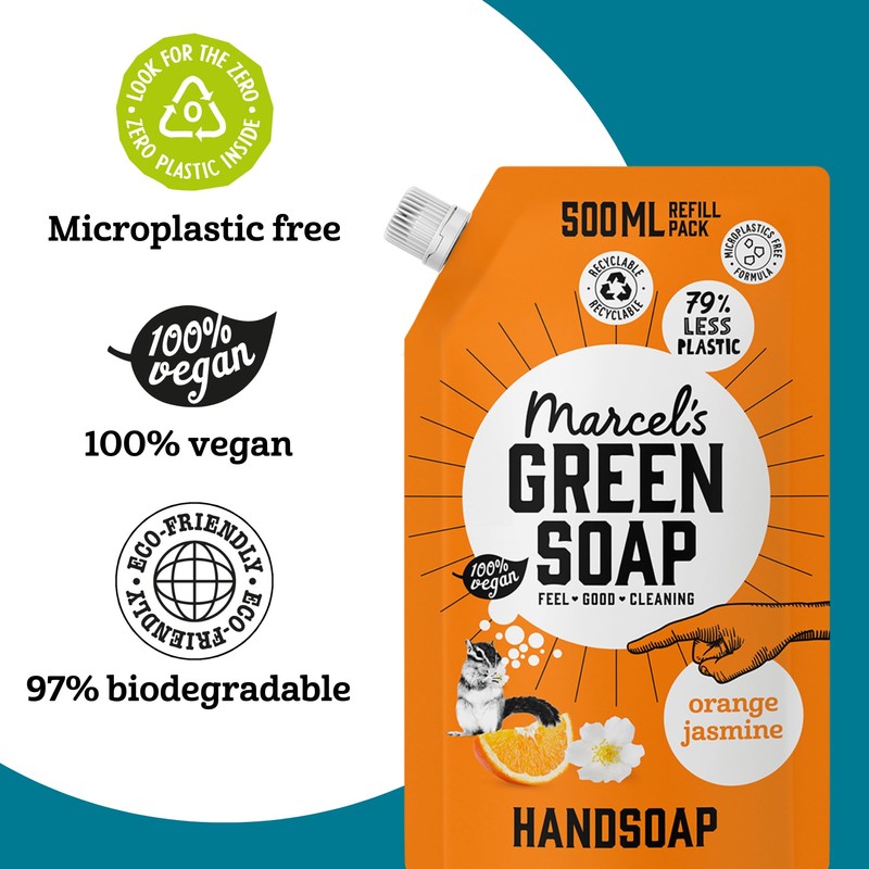 Marcel's Green Soap - Hand Soap Refill Orange & Jasmine