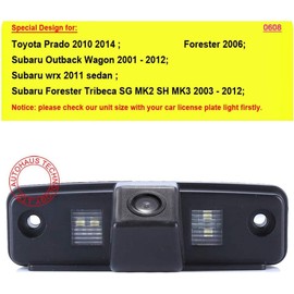 Vehicle Rear View Camera Waterproof Night Vision Back up Reverse Camera Replacement for Toyota Prado Forester Subaru Outback Wagon WRX 2011 Sedan Tribeca SG MK2 SH MK3