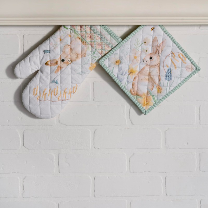 Maison d' Hermine Oven Mitt & Pot Holder 100% Cotton