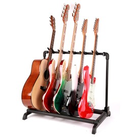 GHOSTFIRE 5 Multi-holder Guitar Stand Floor Adjustable Universal Guitar Display Rack Fit Electric Guitar/Bass/Acoustic (GHS-5)