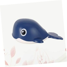 SUPVOX Clockwork Whale Bathing Plaything for Bathtime Dark Blue Wind Up Swimming Lightweight and Safe Plastic Bath Floating