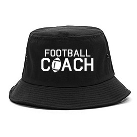 Football Coach Sports Mens Bucket Hat Cap Black