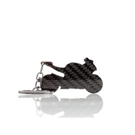 BlackStuff Carbon Fibre Keyring Compatible with Motorbike YZF-R6 2017 BM-016, black