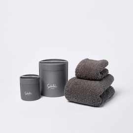 Growing Towel "feel" Face Towel + Petite Face Gift Box Set (Charcoal (Gray Type))