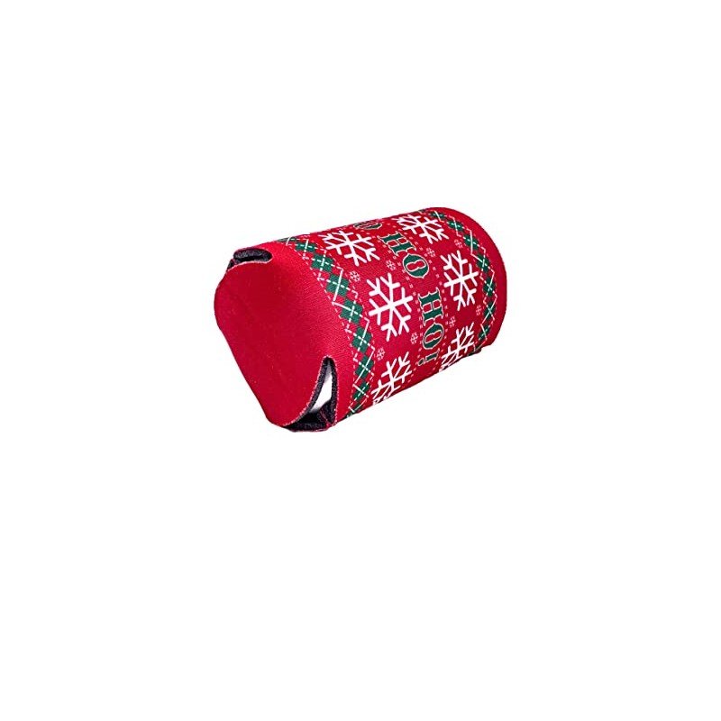 Ho Ho Ho Pattern Christmas Sweater Collapsible Can Coolie