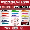 Bohning X3 Vane, 3", American Flag, 36pk