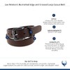 Lee Women's Burnished Edge and Crossed Loop Casual Belt, XL,