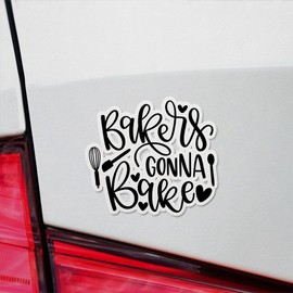 Decal Stickers of Bakers Gonna Bake Premium Indoor (No Waterproof) Vinyl Decal Stickers for Laptop Phone Accessory Helmet Car Window Mug Tuber Cup Door Wall Decoration - USCVER3c6941aBL0124
