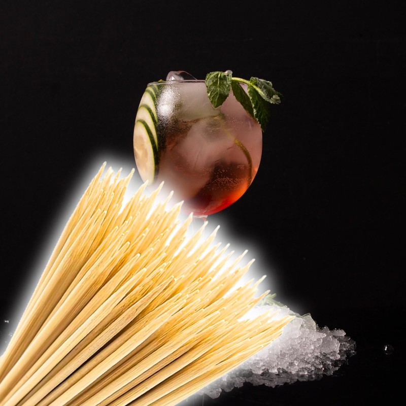 Pack of 300 Wooden Bamboo Cocktail Sticks/Toothpicks - 4 Inch