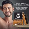 Kit para Barba Hombre, Cepillo, Peine y Tijeras, Set de