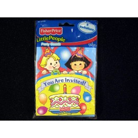 Party Fisher Price LITTLE PEOPLE INVITATIONS Birthday Party Supplies Colored Envelopes