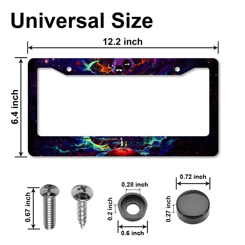 Anime License Plate Frames，Anime Car Accessories for Women and Men