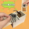 DFsucces Trick Horror Spider Box Wooden Prank Toy Surprise Joke